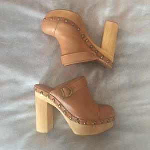 Jeffrey Campbell Woodies Platform Chunky Heels 7